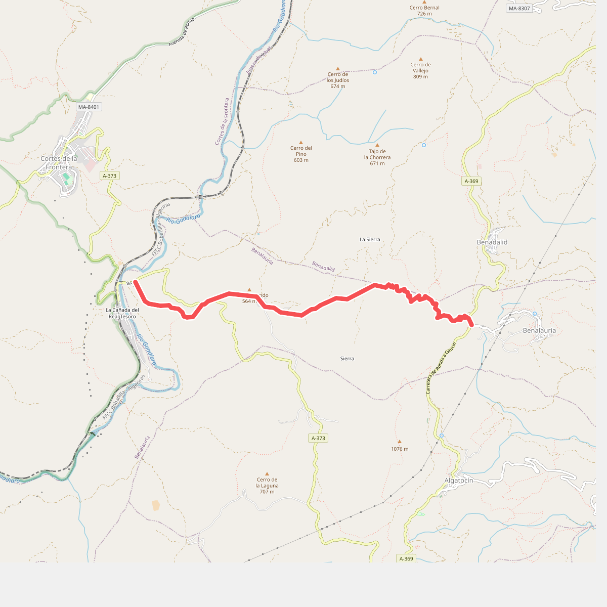 PR-A 237 Benalauría - Estación de Cortes de la Frontera