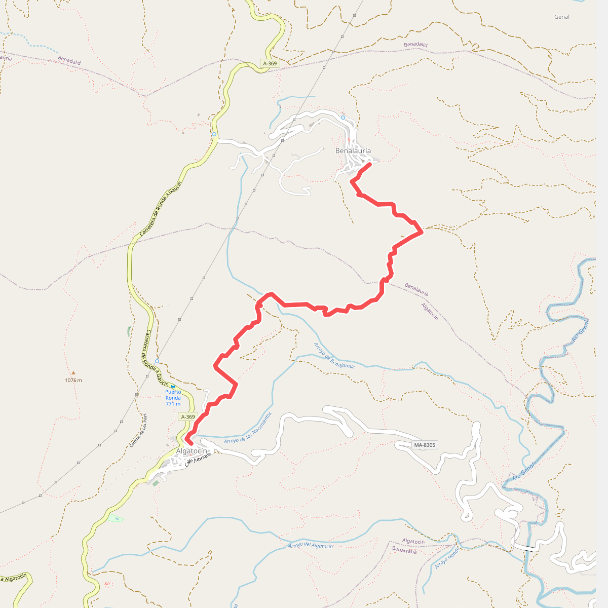 PR-A 238 Benalauría - Algatocín