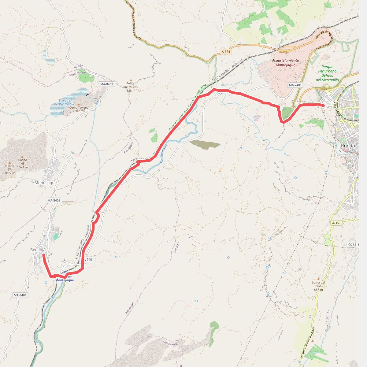 PR-A 253 Ronda - Benaoján