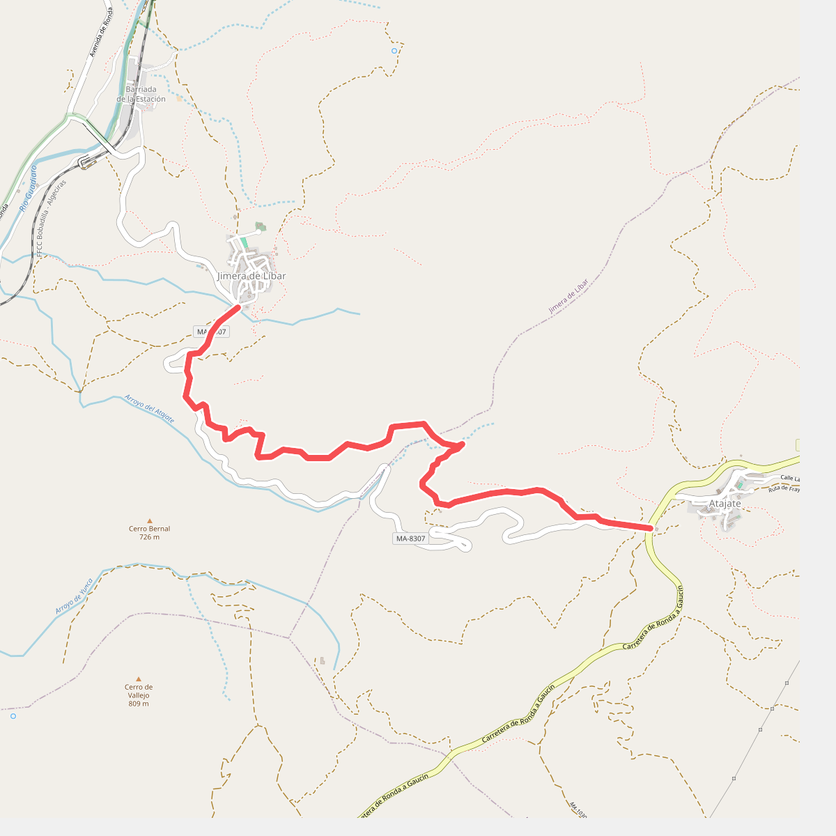 PR-A 258 Atajate - Jimera de Líbar