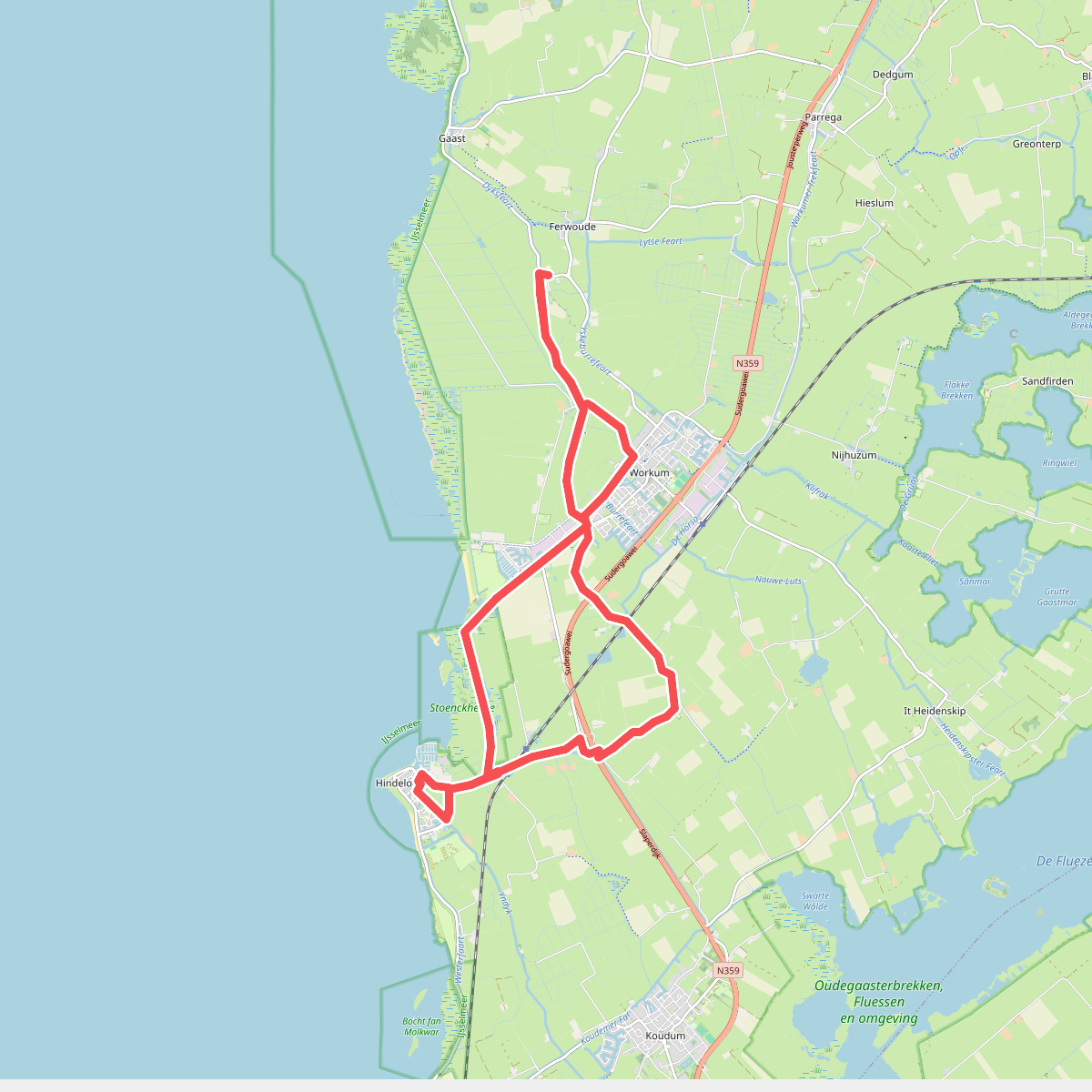 Wandelen langs de IJsselmeerkust Workum en Hindeloopen