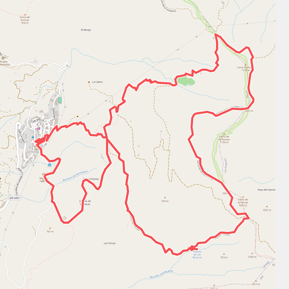 PR-A 346 Lentegí Las Bizarras Entre Sierras