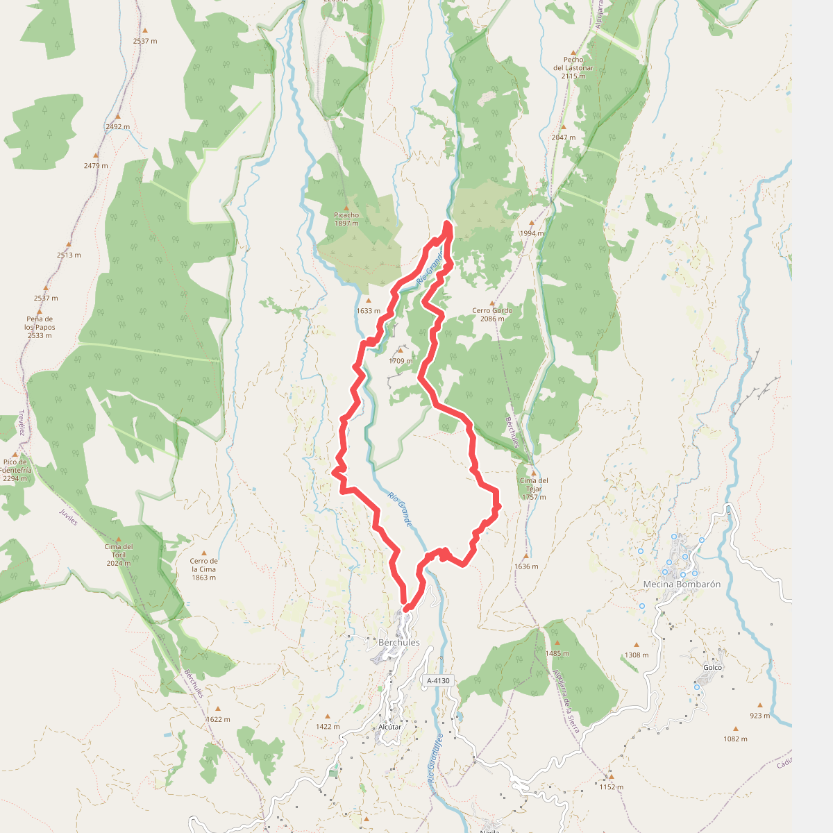 PR-A 28 Río Grande Bérchules