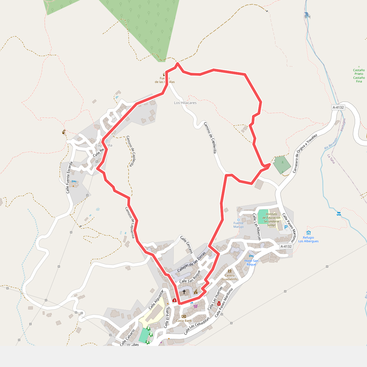 Pitres, Capilerilla, Camino de los Aylacares