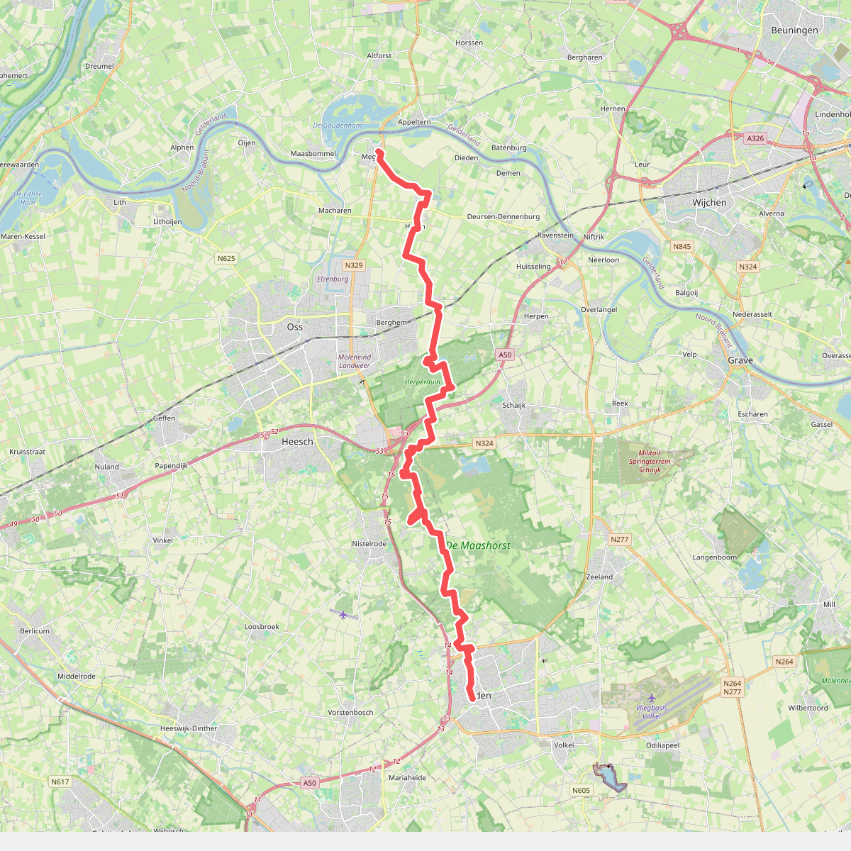 Uden - Megen · Ons Kloosterpad etappe 3