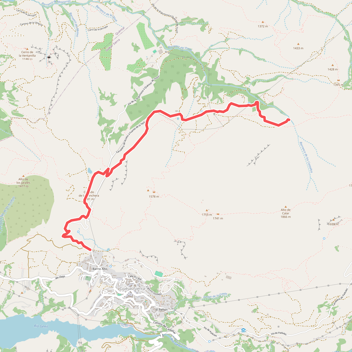 Sendero Fuente de los 16 Caños - Alberca de los Acarraderos