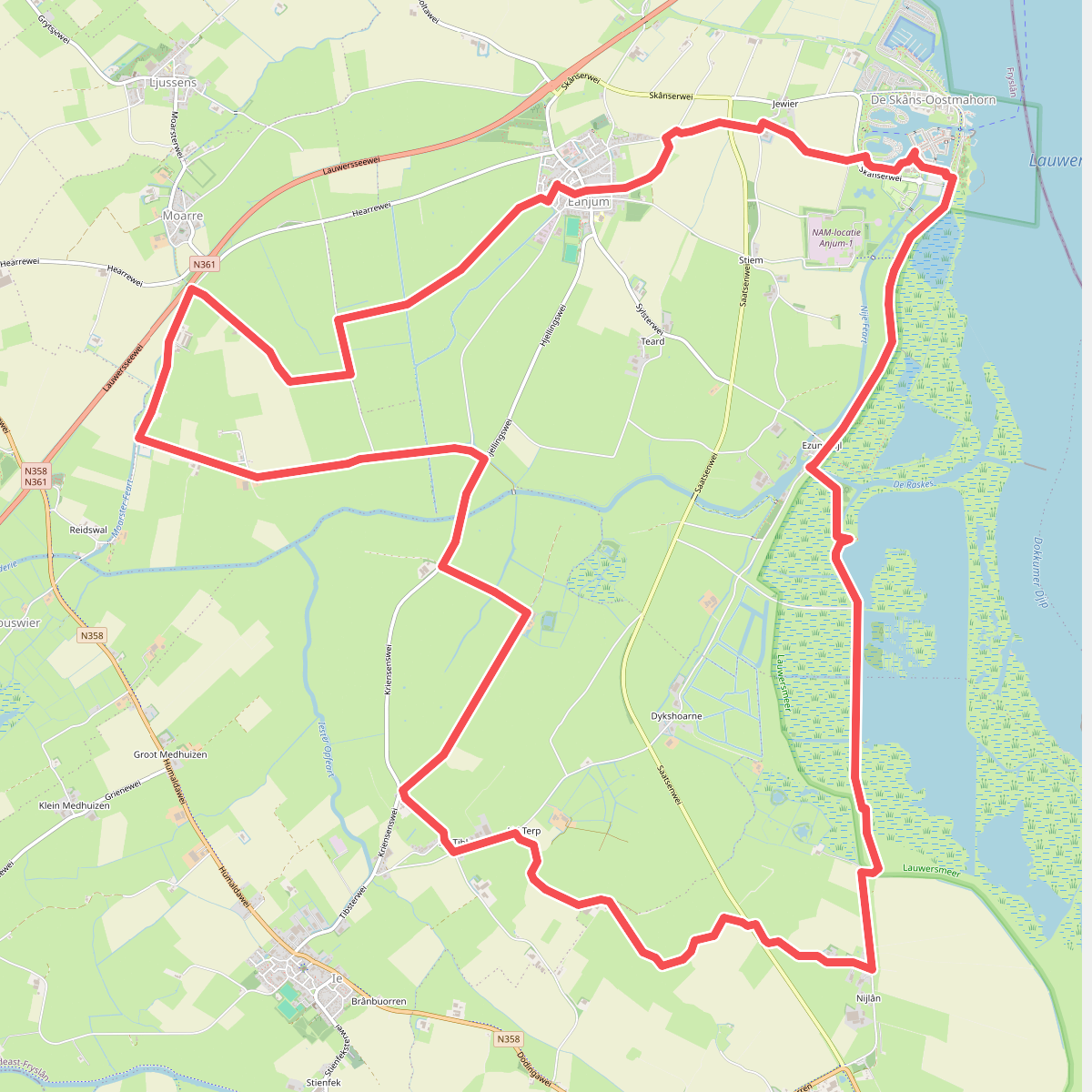 Anjum - Ezumazijl - Klooster Weerd | Bonifatius Kloosterpad: rondje 3