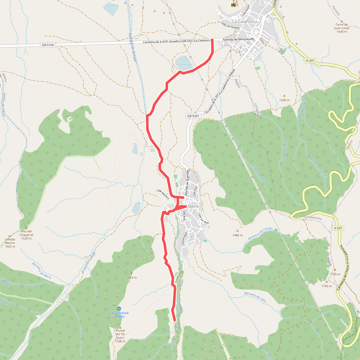 PR-A 247 Calahorra - Aldeire - A.R. La Rosandrá