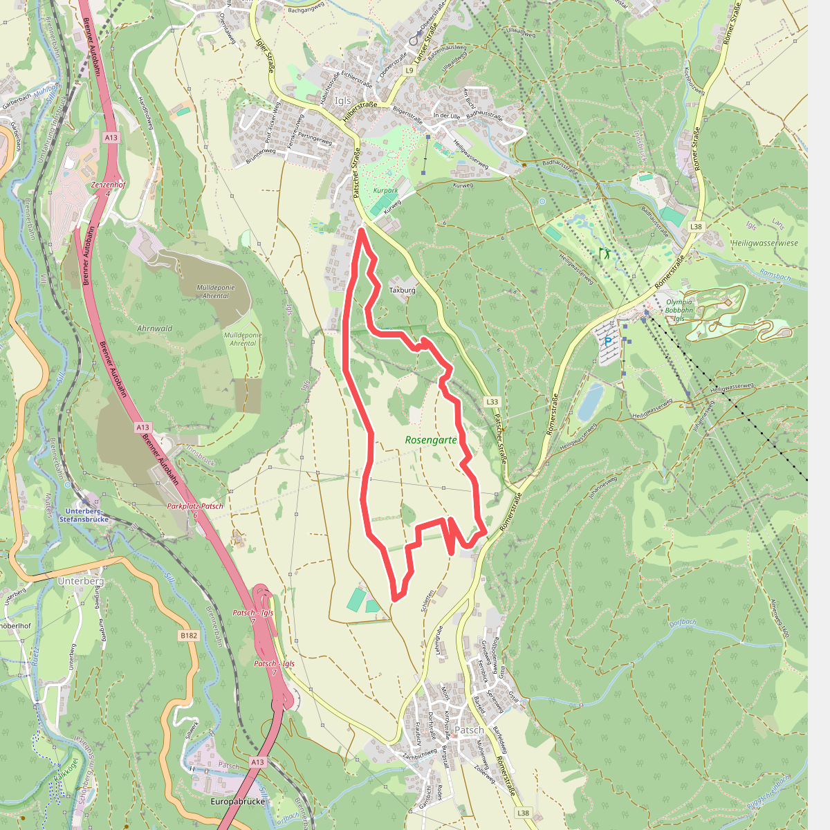 Rundwanderweg Rosengarten