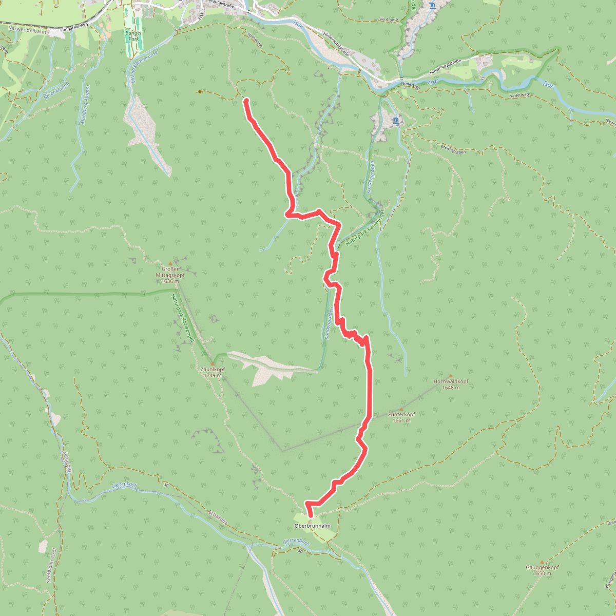 Scharnitz - Kreidengraben - Oberbrunn-Alm