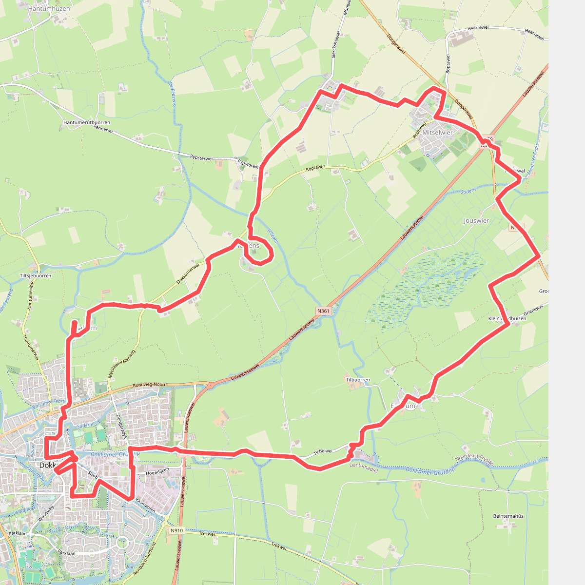 Rondwandeling Eastrum - Dokkum - Mitselwier | Ziltepad
