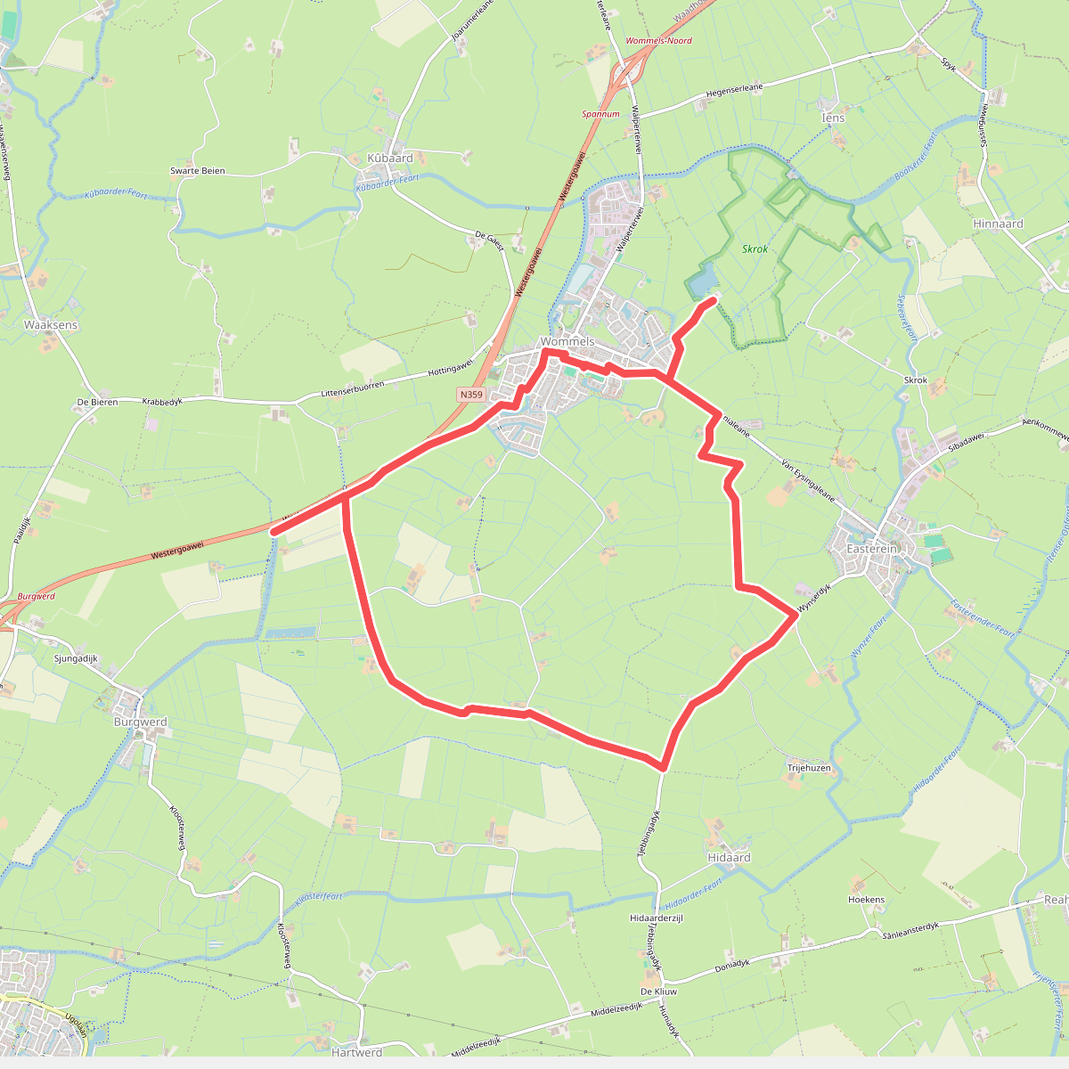 Swalkroute Wommels