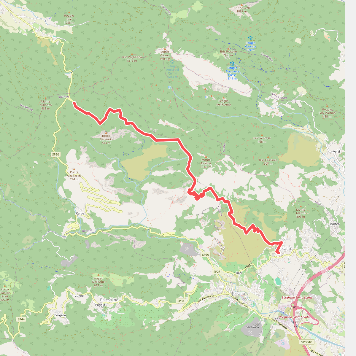 Boissano - San Pietro dei Monti - Giogo di Toirano