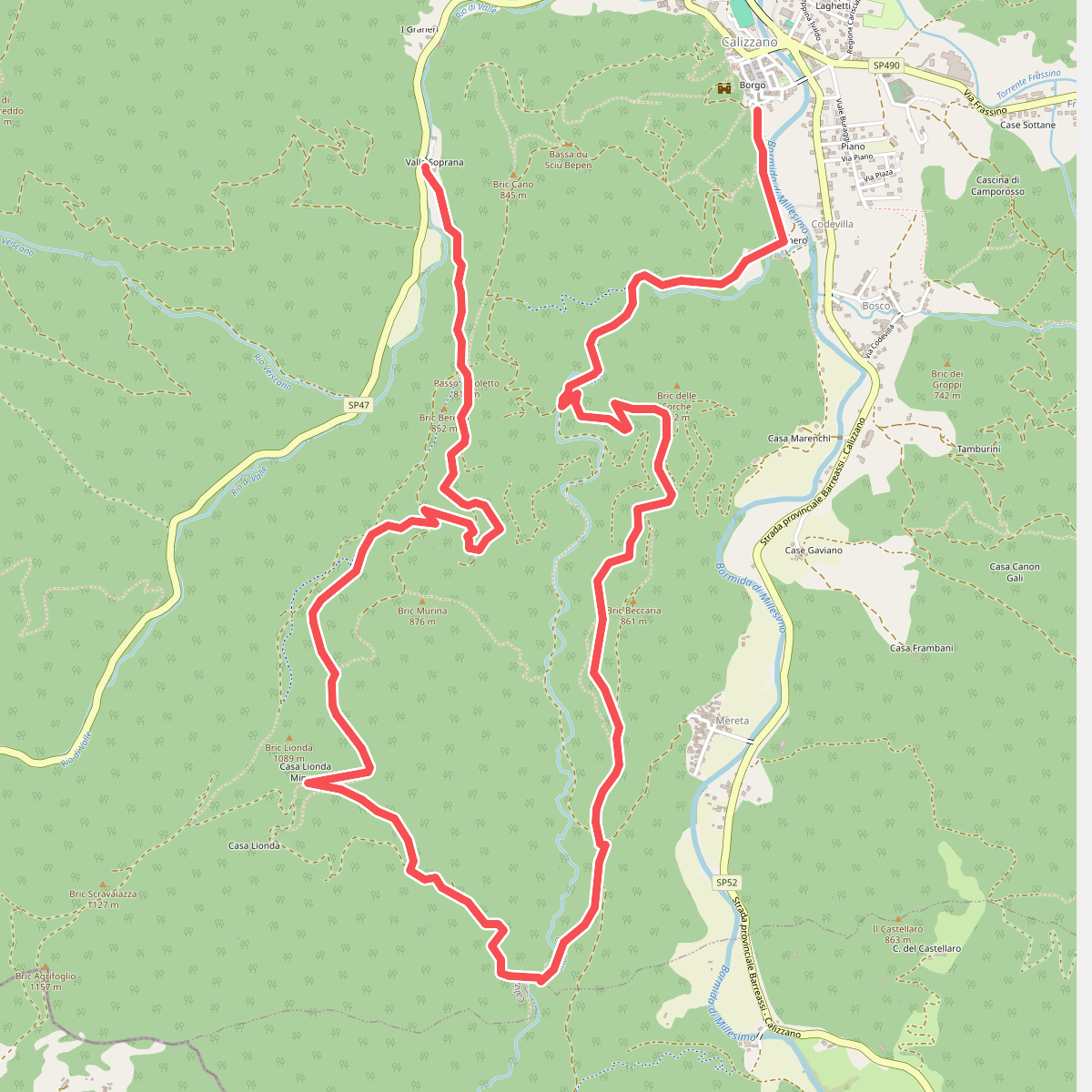 Calizzano - Cascina Coccalini - Valle Superiore - San Mauro