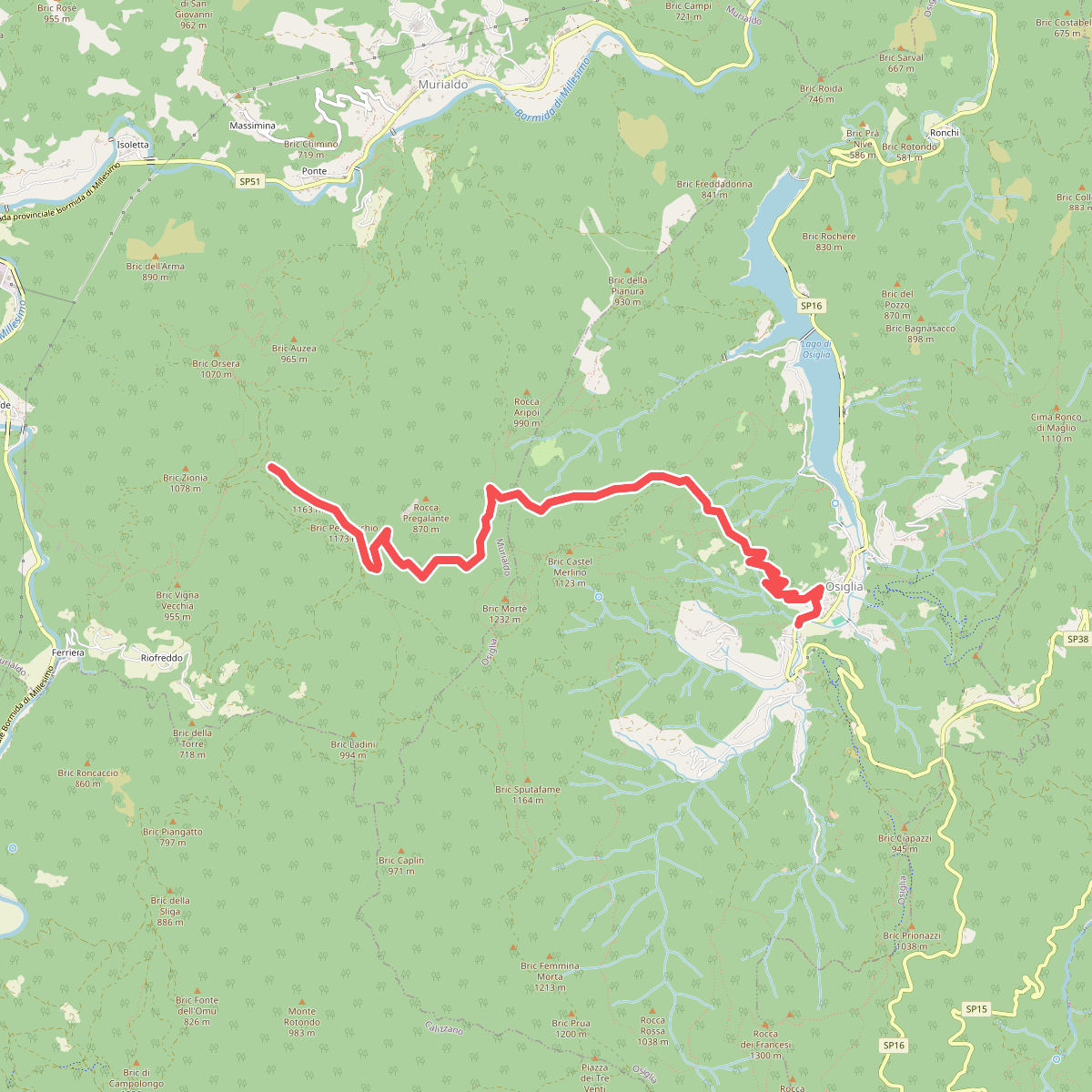 Osiglia - Colle della Barossa - Monte Camulera