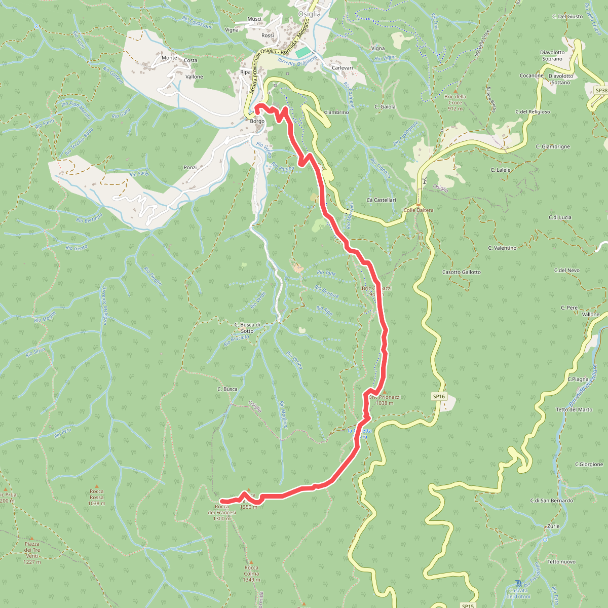 Osiglia - Colletta - Rocca dei Francesi