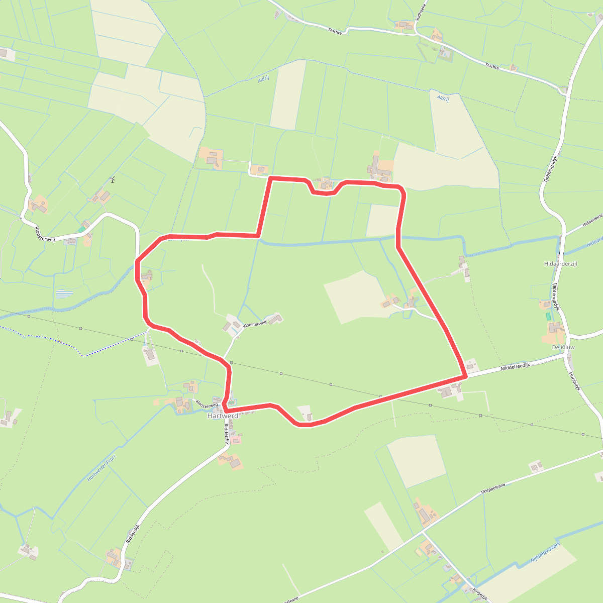 Kuiertocht Hartwerd - Oldeclooster Wandelpad