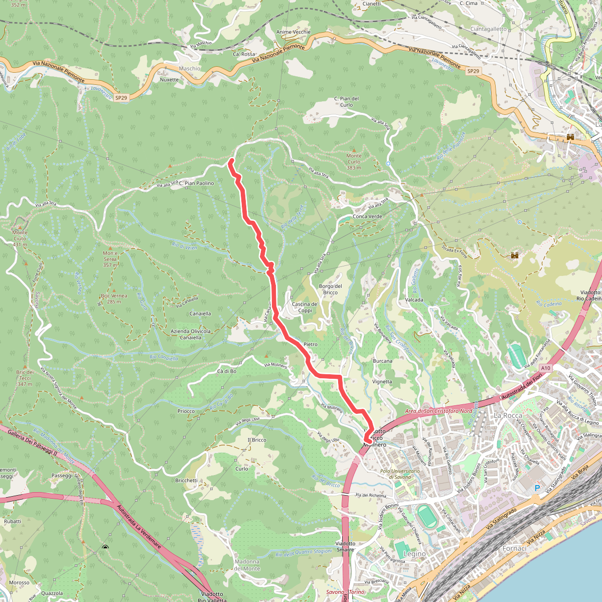 SAVONA (LOCALITÁ POLO NORD) - PASSO PAOLINO EST