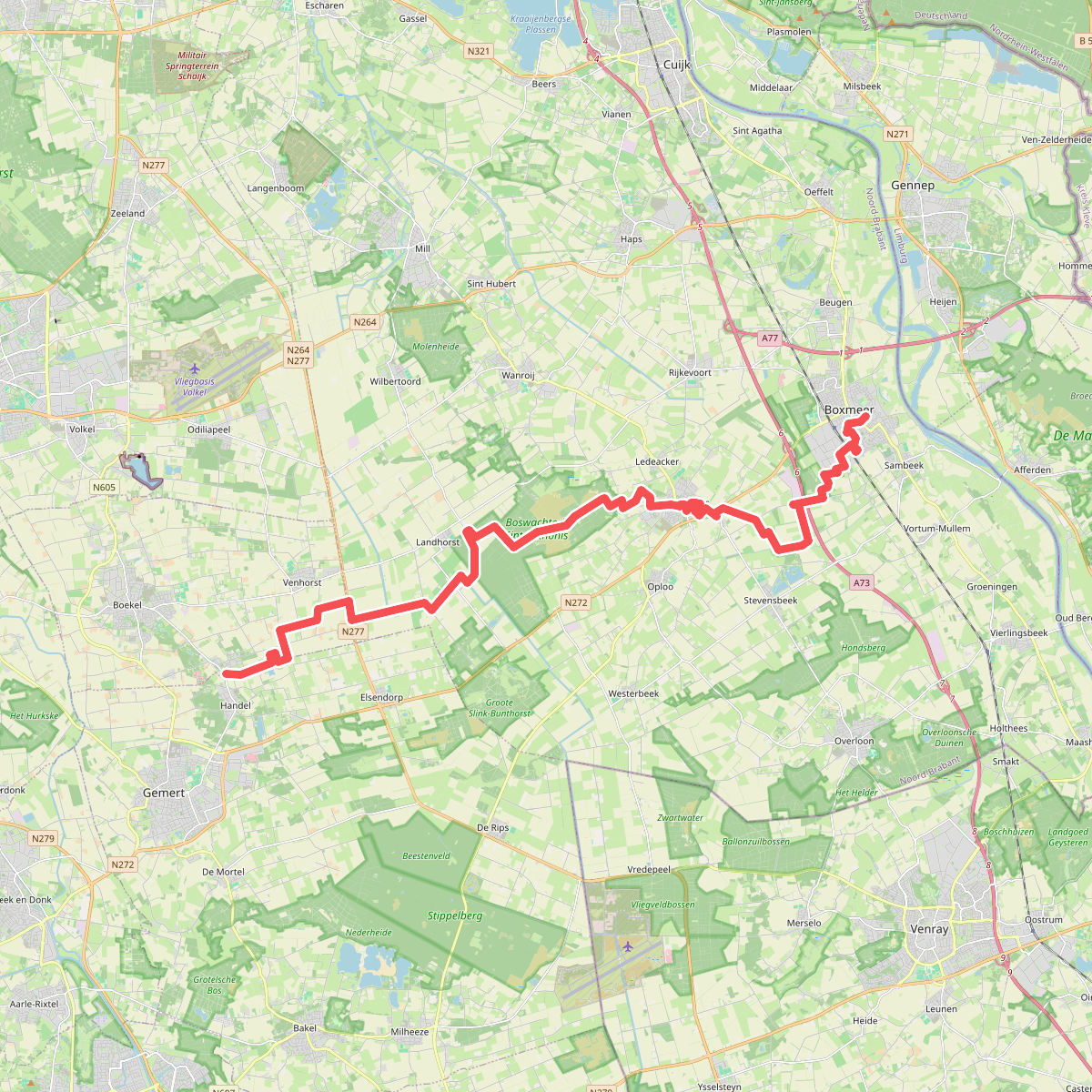 Boxmeer - Boekel · Ons Kloosterpad etappe 7