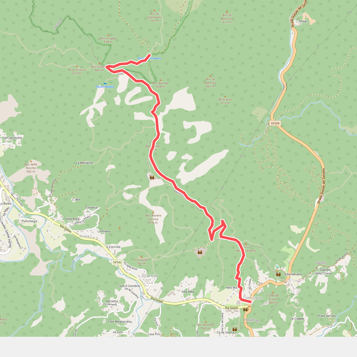 Giovo Ligure - Passo di Salmaceto