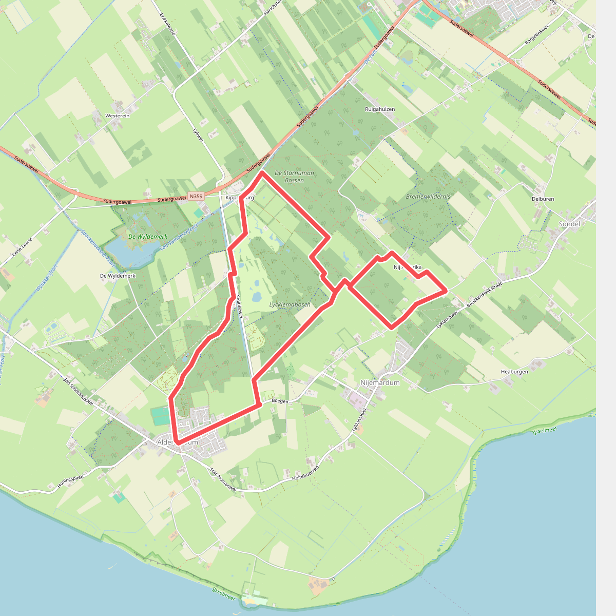 Wandelroute Gaasterland: Elfbergen en Lycklamabos