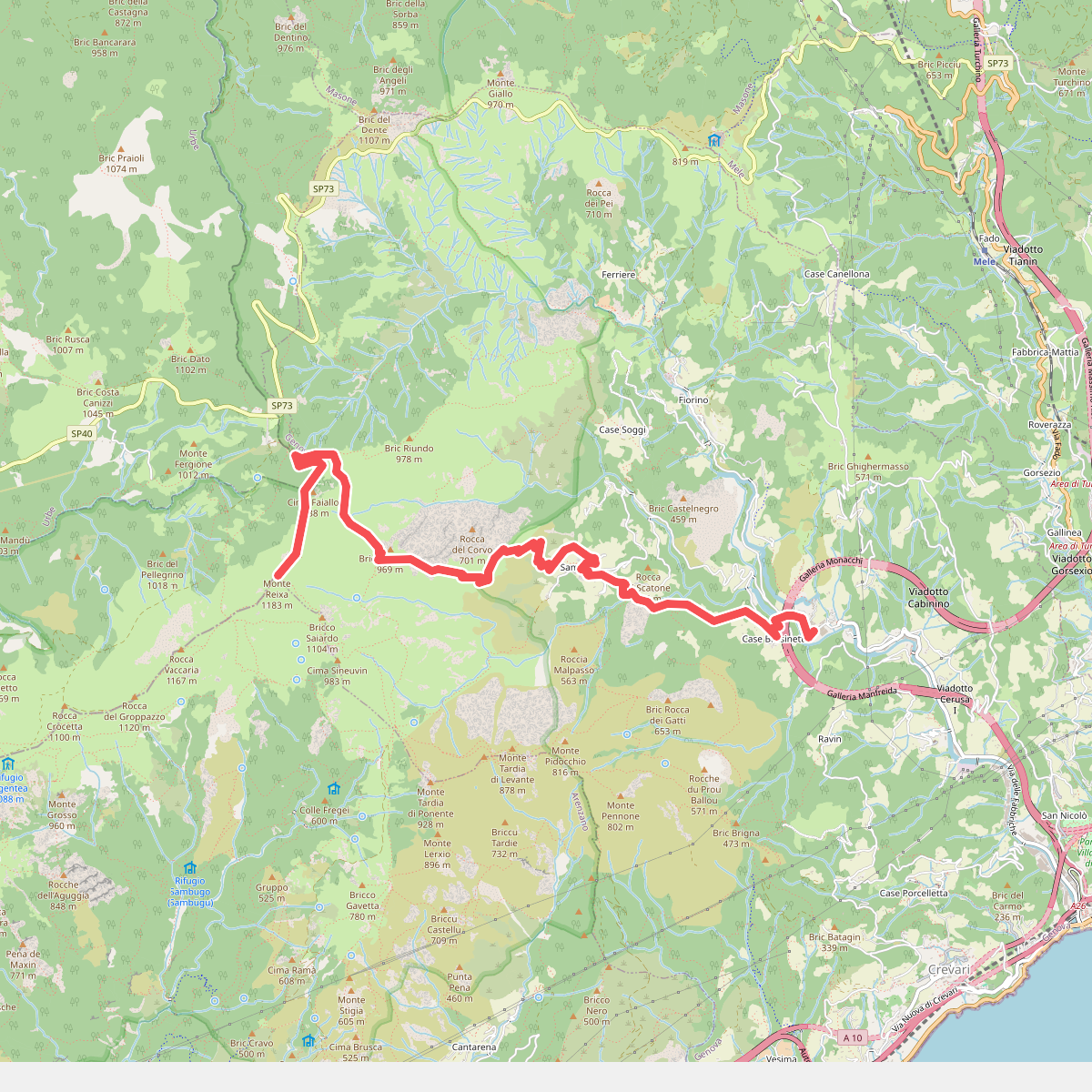 Fabbriche - Sambuco - Monte Reixa