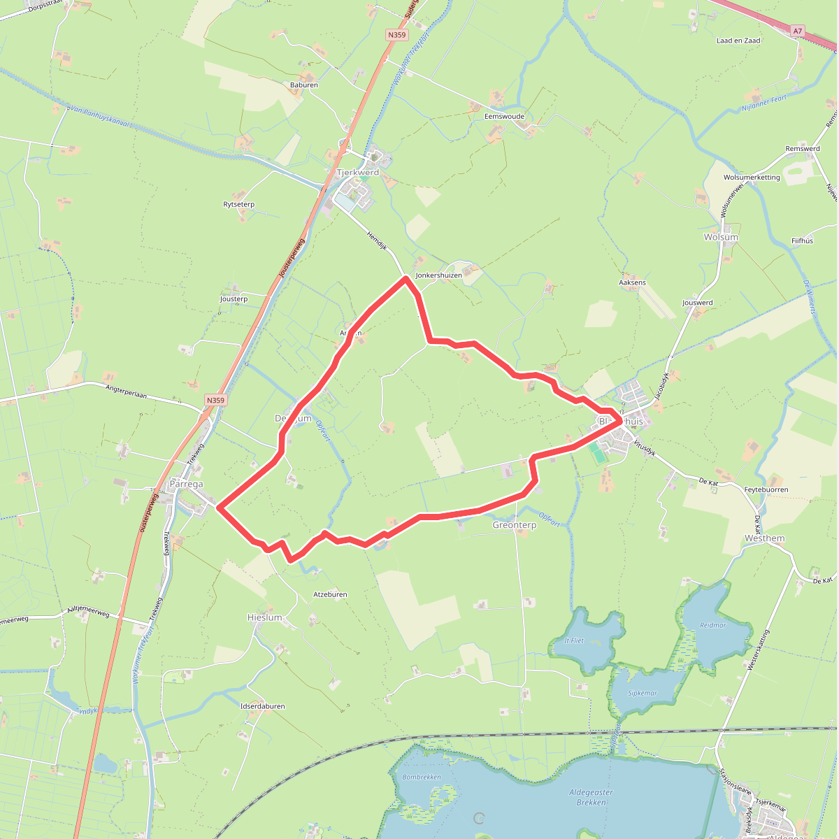Wandelroute langs Terpen en Hemdijk