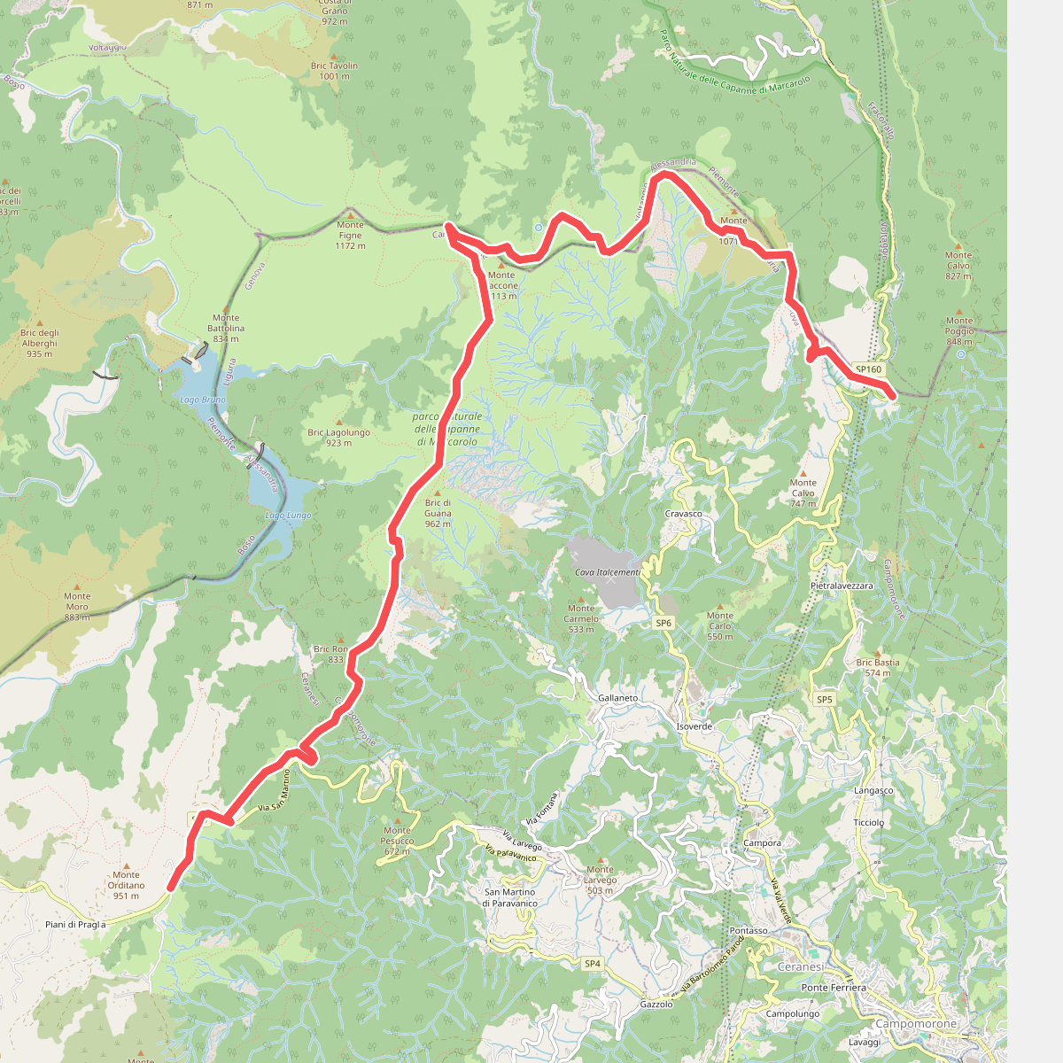 Colla di Praglia - Passo della Bocchetta