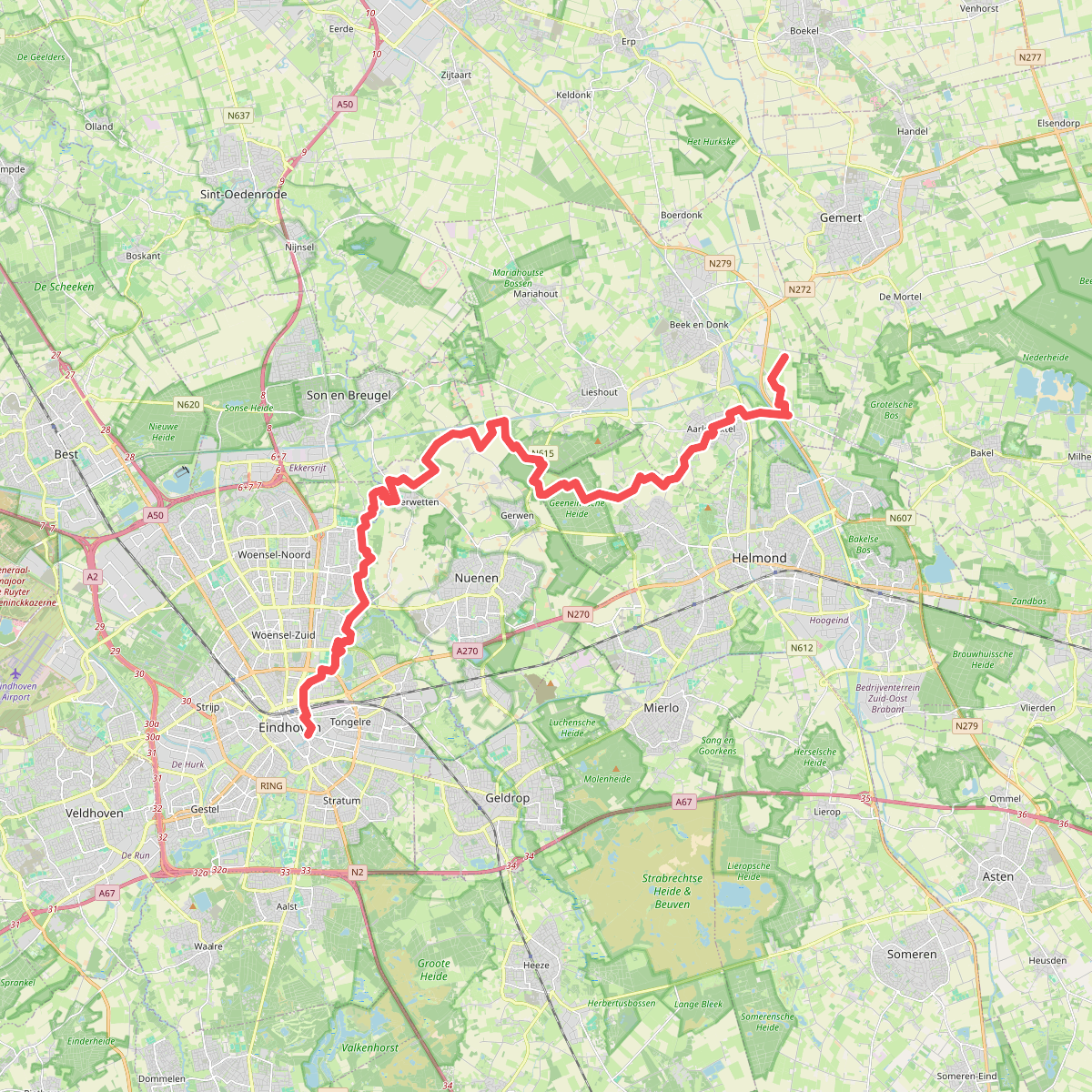 Aarle Rixtel - Eindhoven · Ons Kloosterpad etappe 9