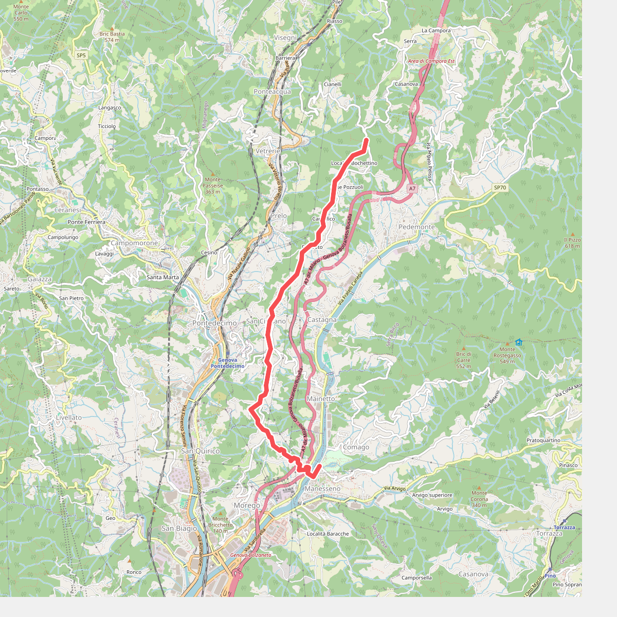 Collegamento "A" - Nordic Walking Croce di Vie