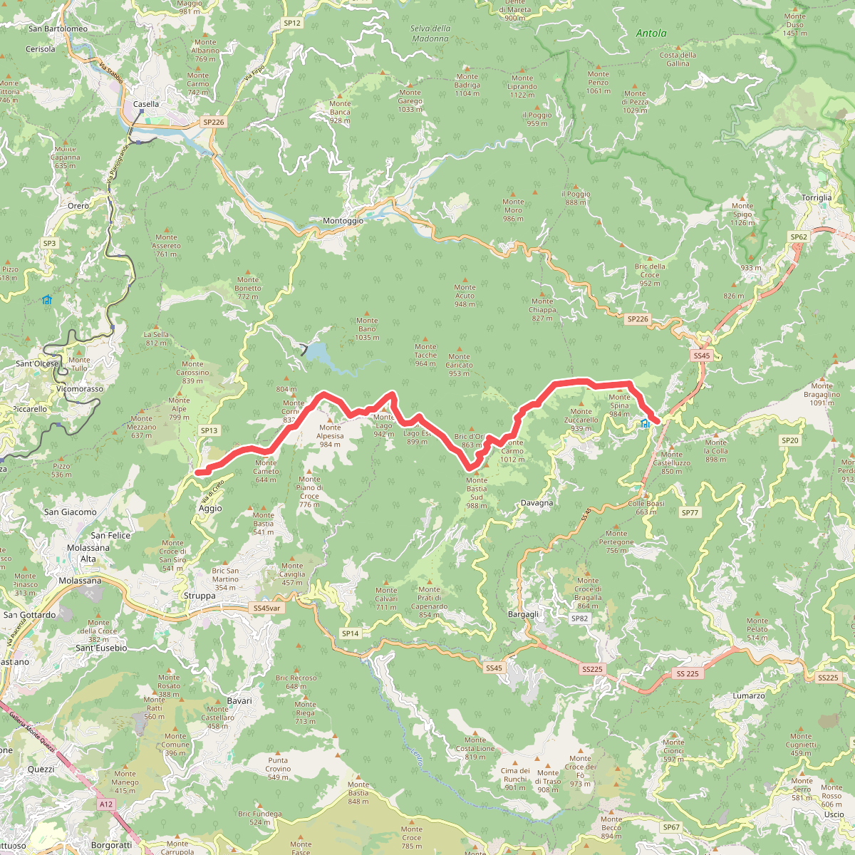 Colle di Creto - Passo della Scoffera