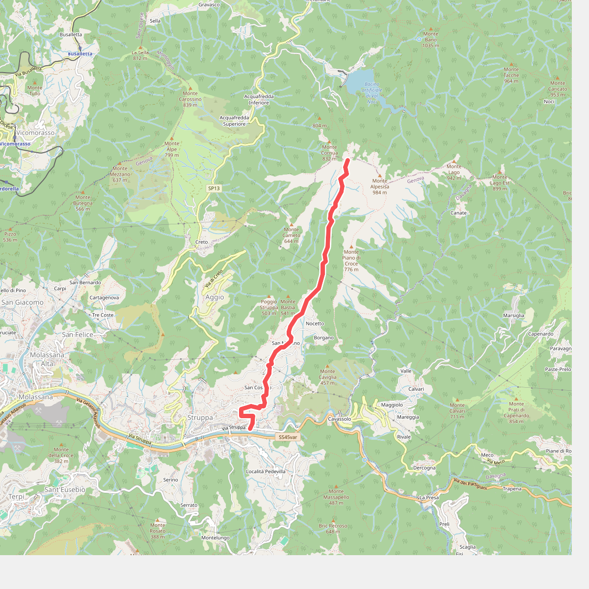 Prato - Gola di Sisa - Tre Fontane