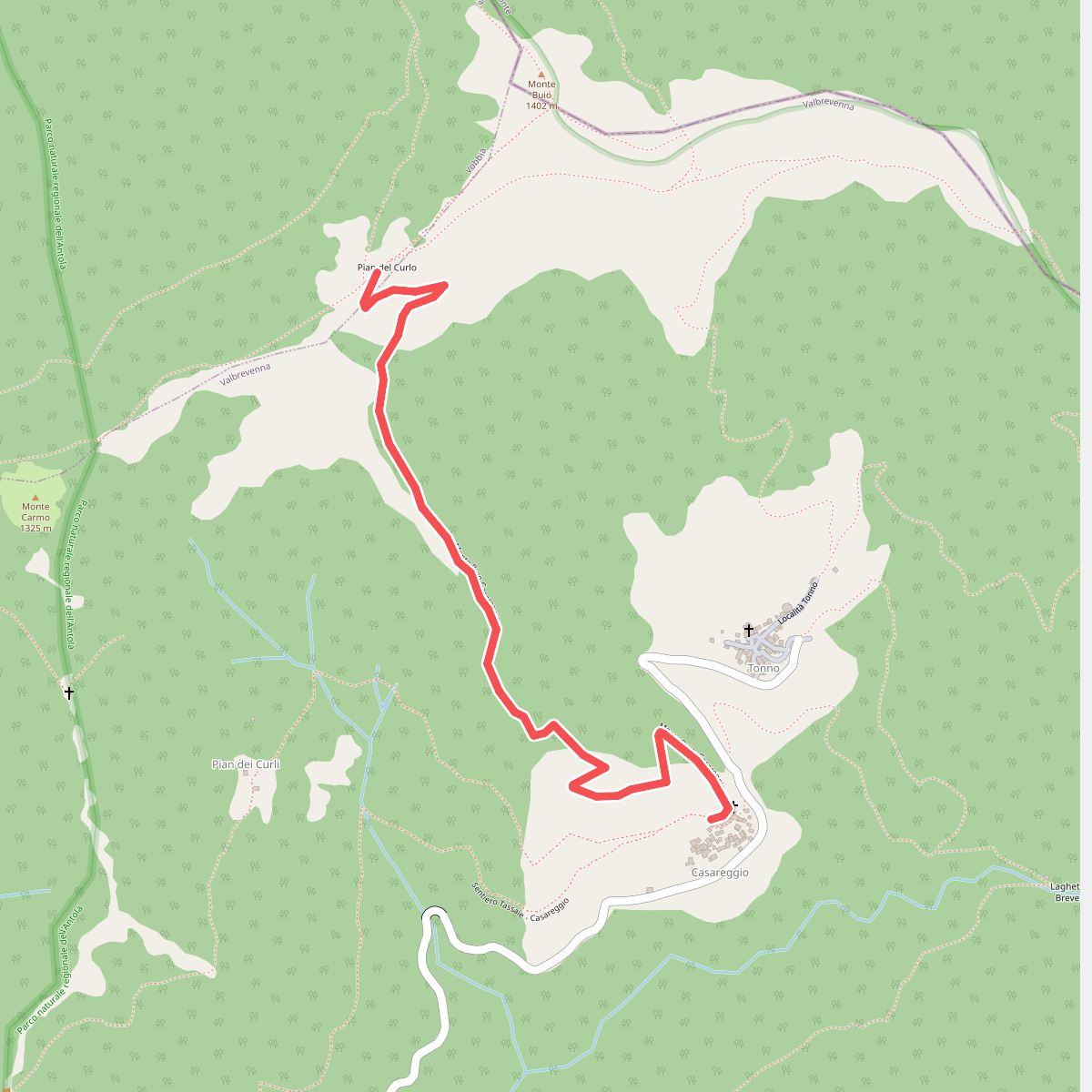 Casareggio - Pian del Curlo
