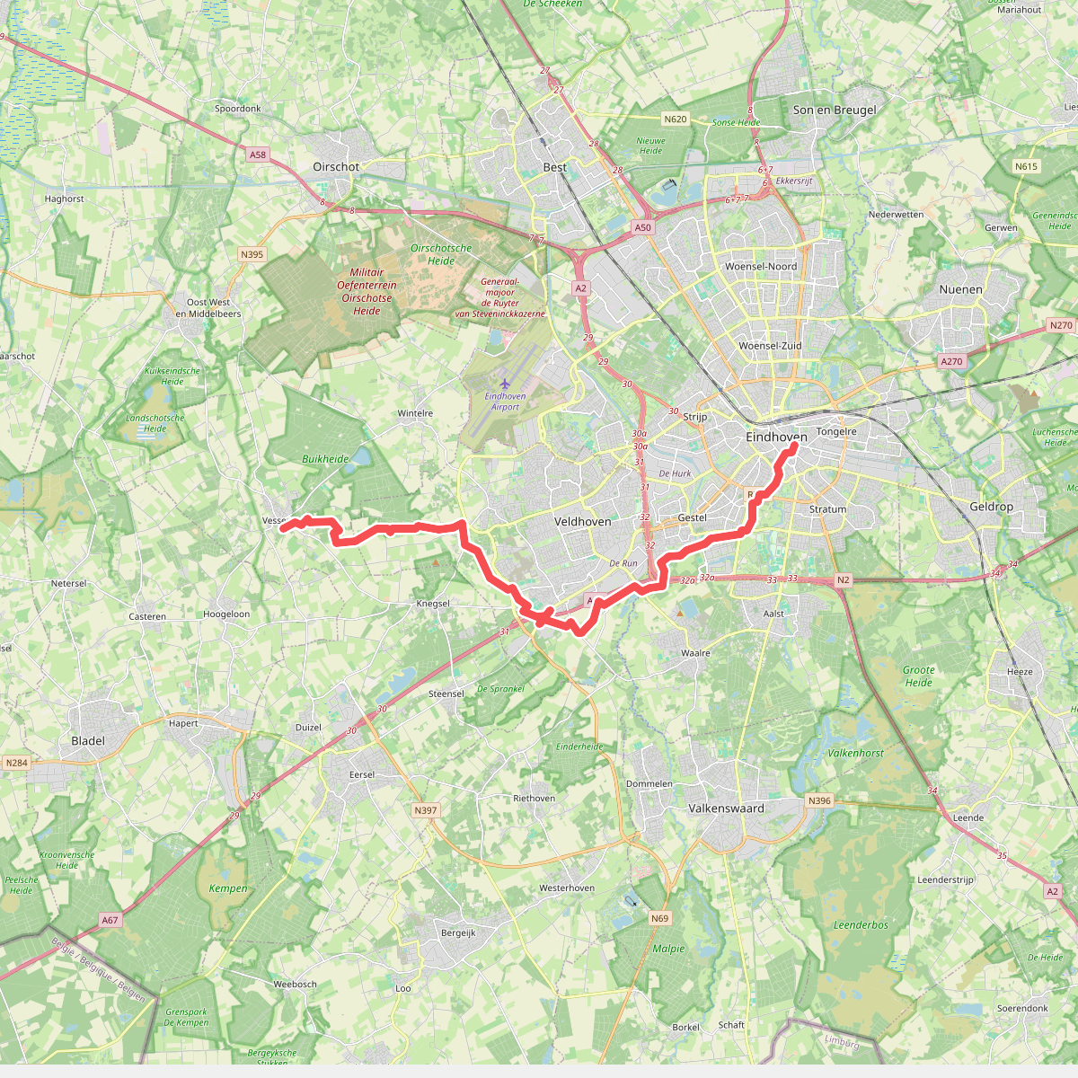 Eindhoven - Vessem · Ons Kloosterpad etappe 10