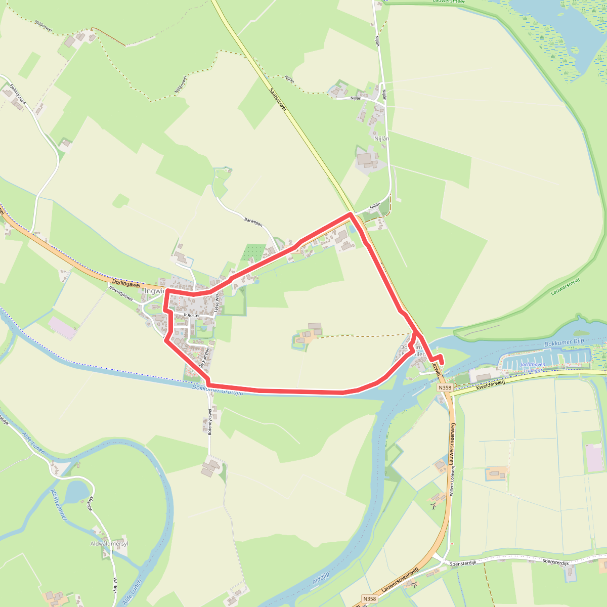 Rondwandeling Dokkumer Nieuwe Zijlen en Engwierum