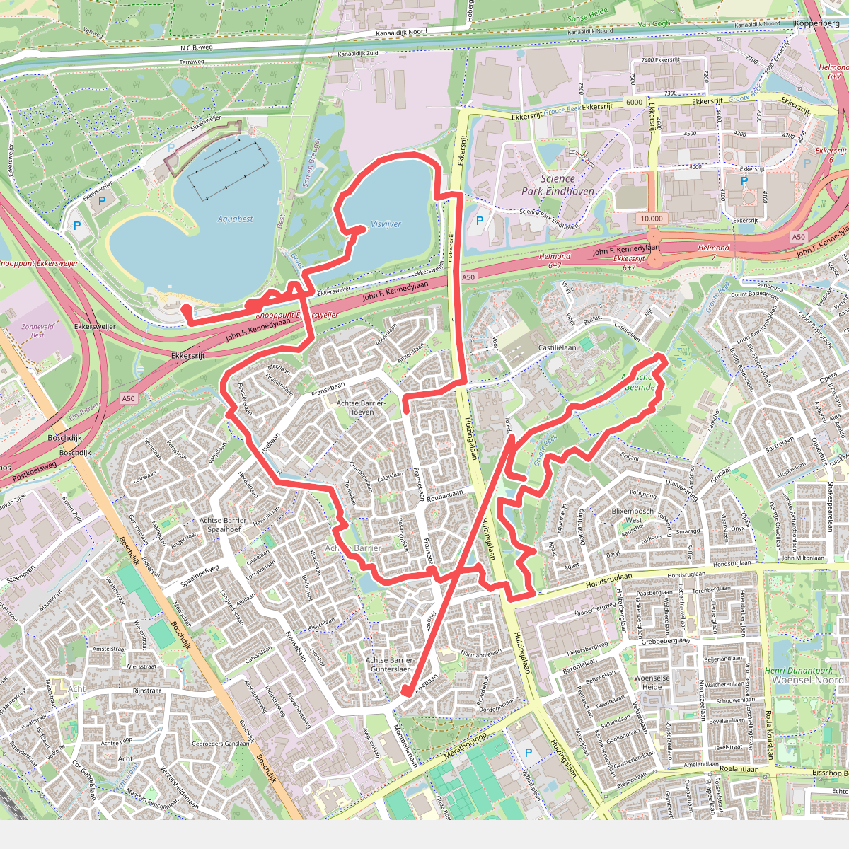 Mooie wandeling door de natuur, park en vijver