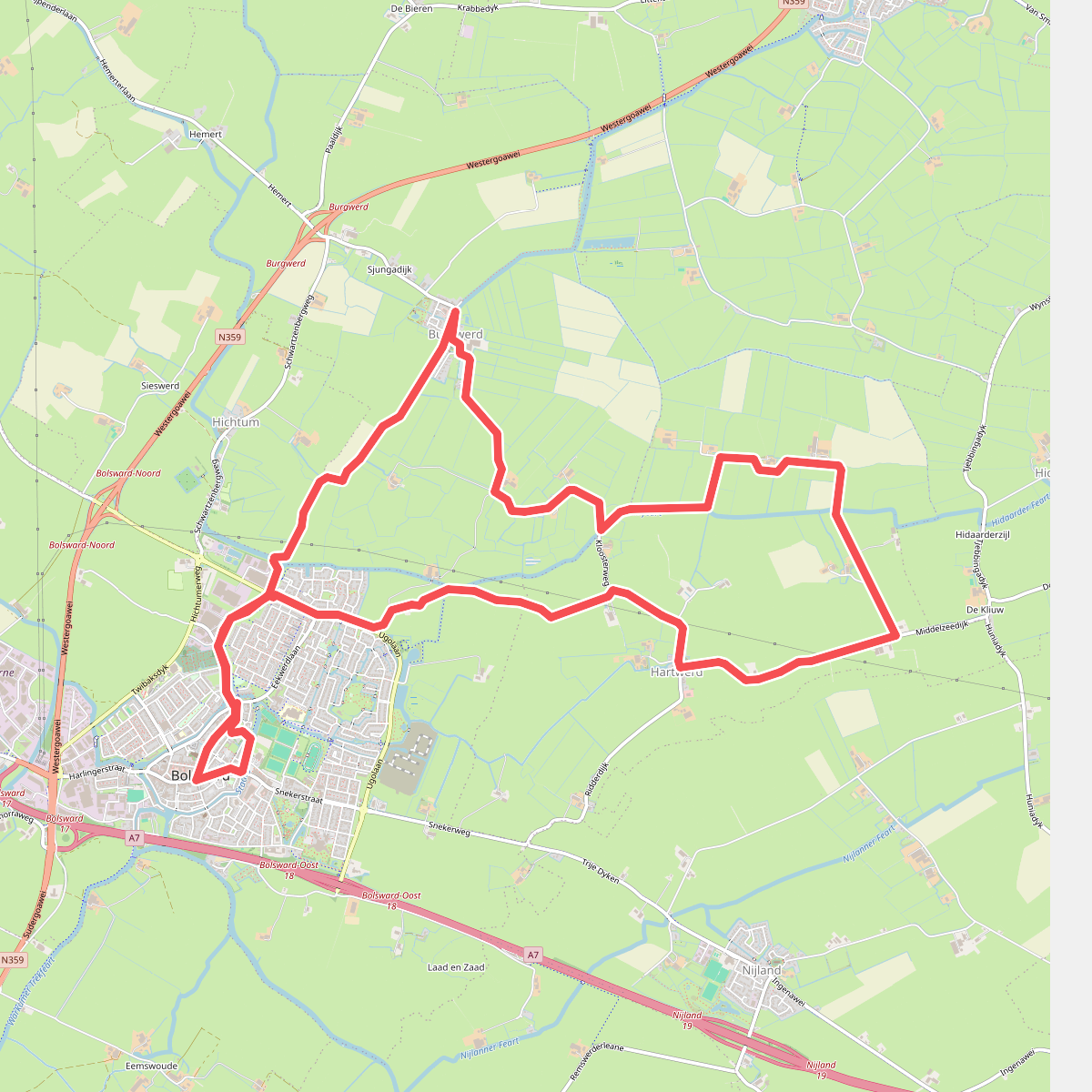 Bolsward-Hartwerd | Klooster Claercamppad: rondwandeling 2