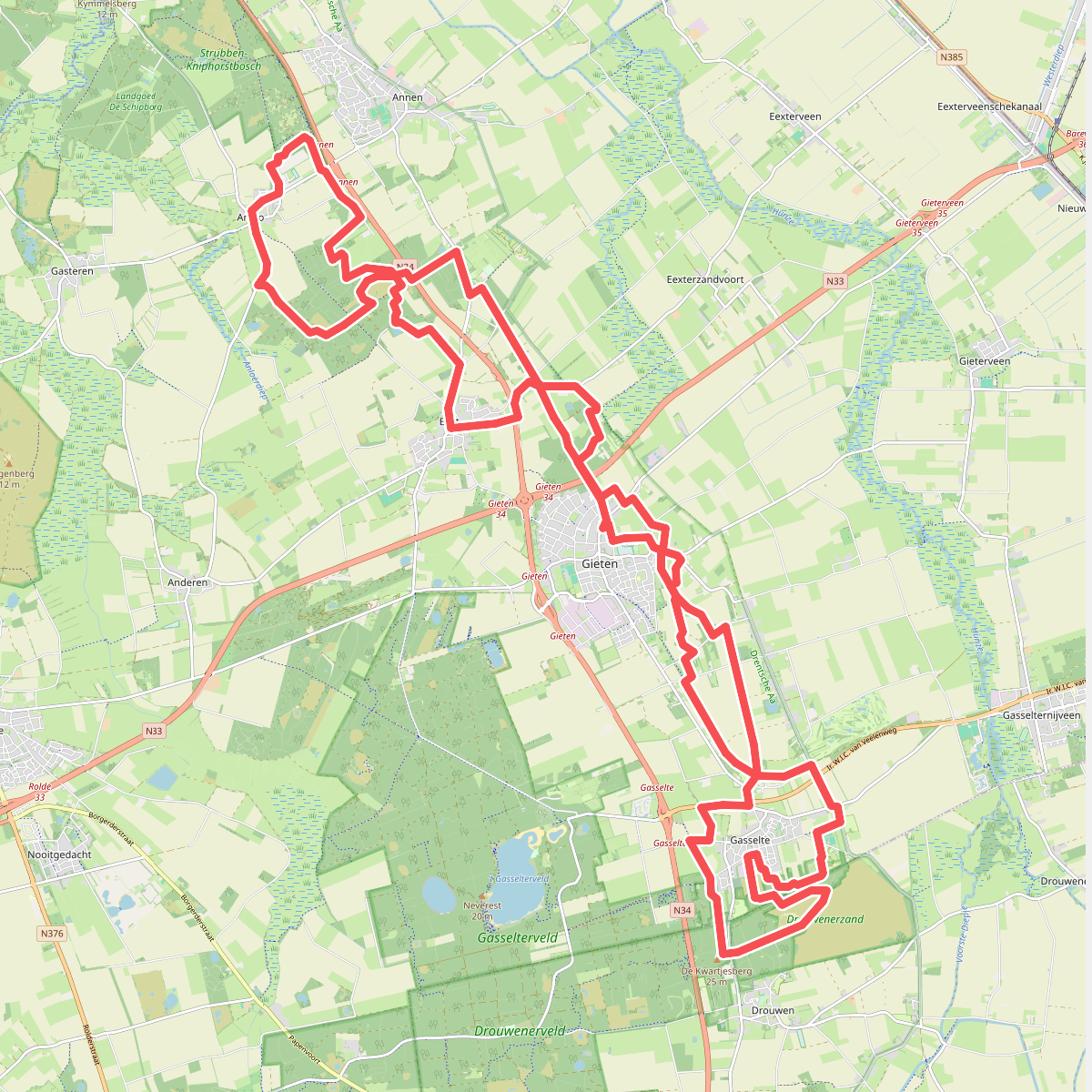 Meulendob wandelroute 40 km F1