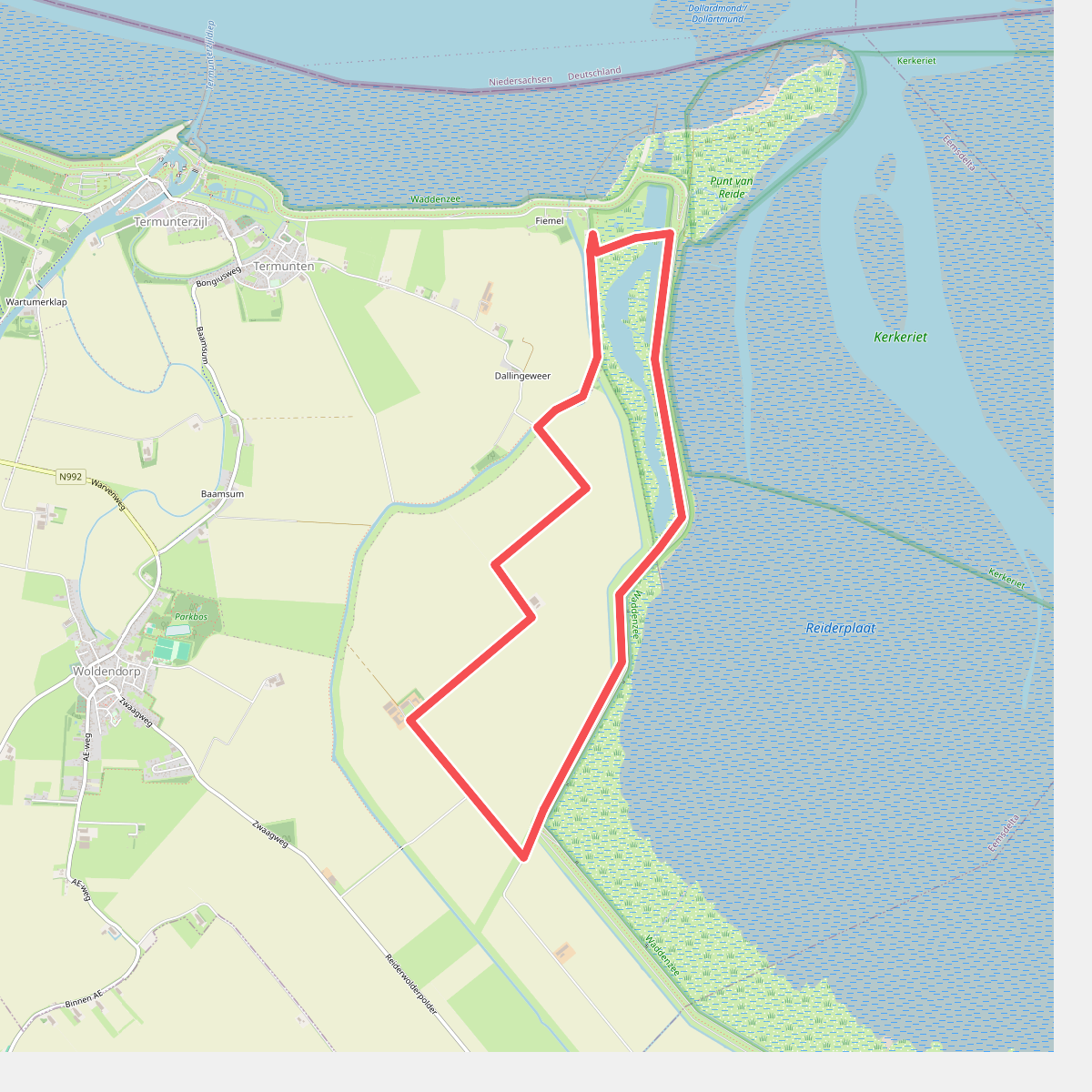 Wandelroute Dollard