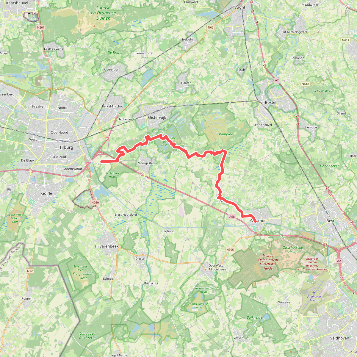 Oirschot - Berkel-Enschot · Ons Kloosterpad etappe 12