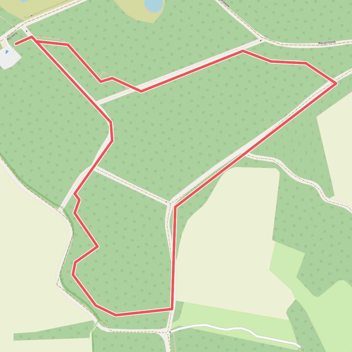 Wandelroute hondenlos Bergerbos