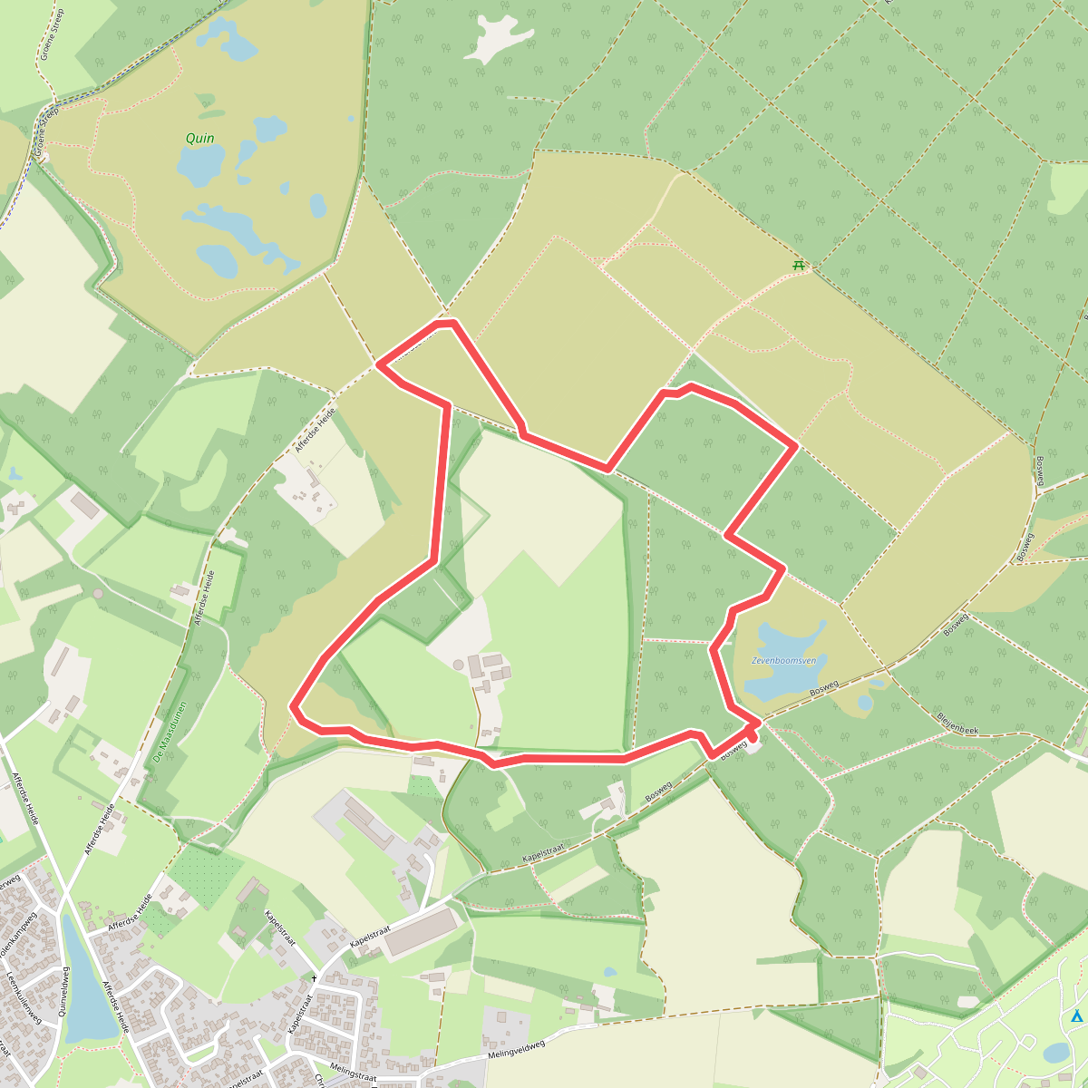 Wandelroute Zevenboomsven