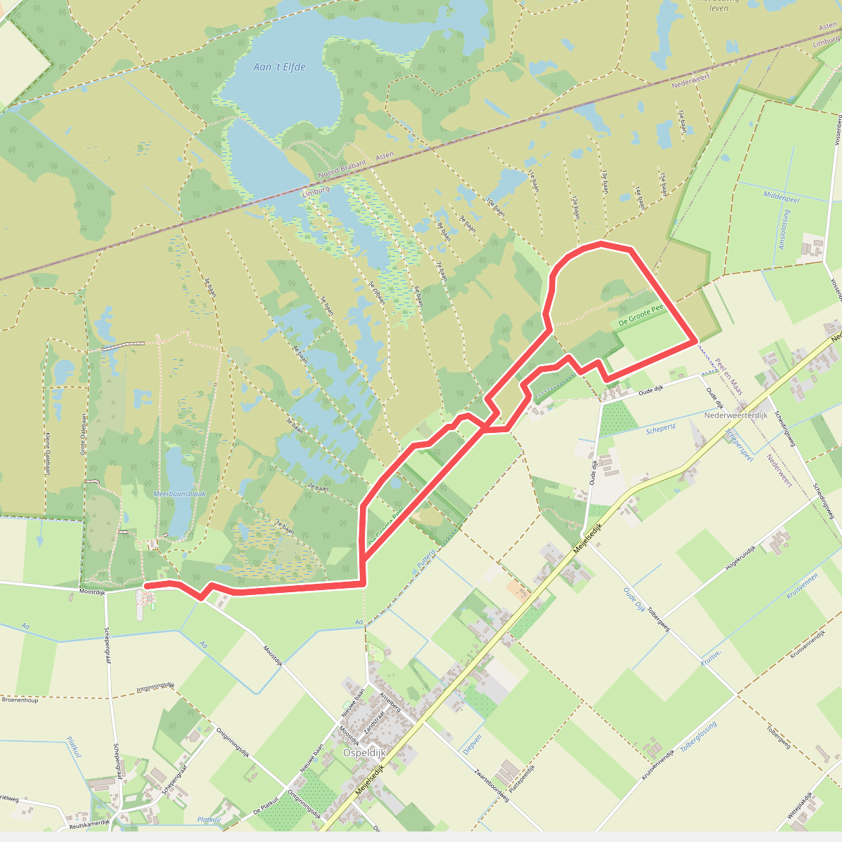 Wandelroute Paardenbegrazing Groote Peel
