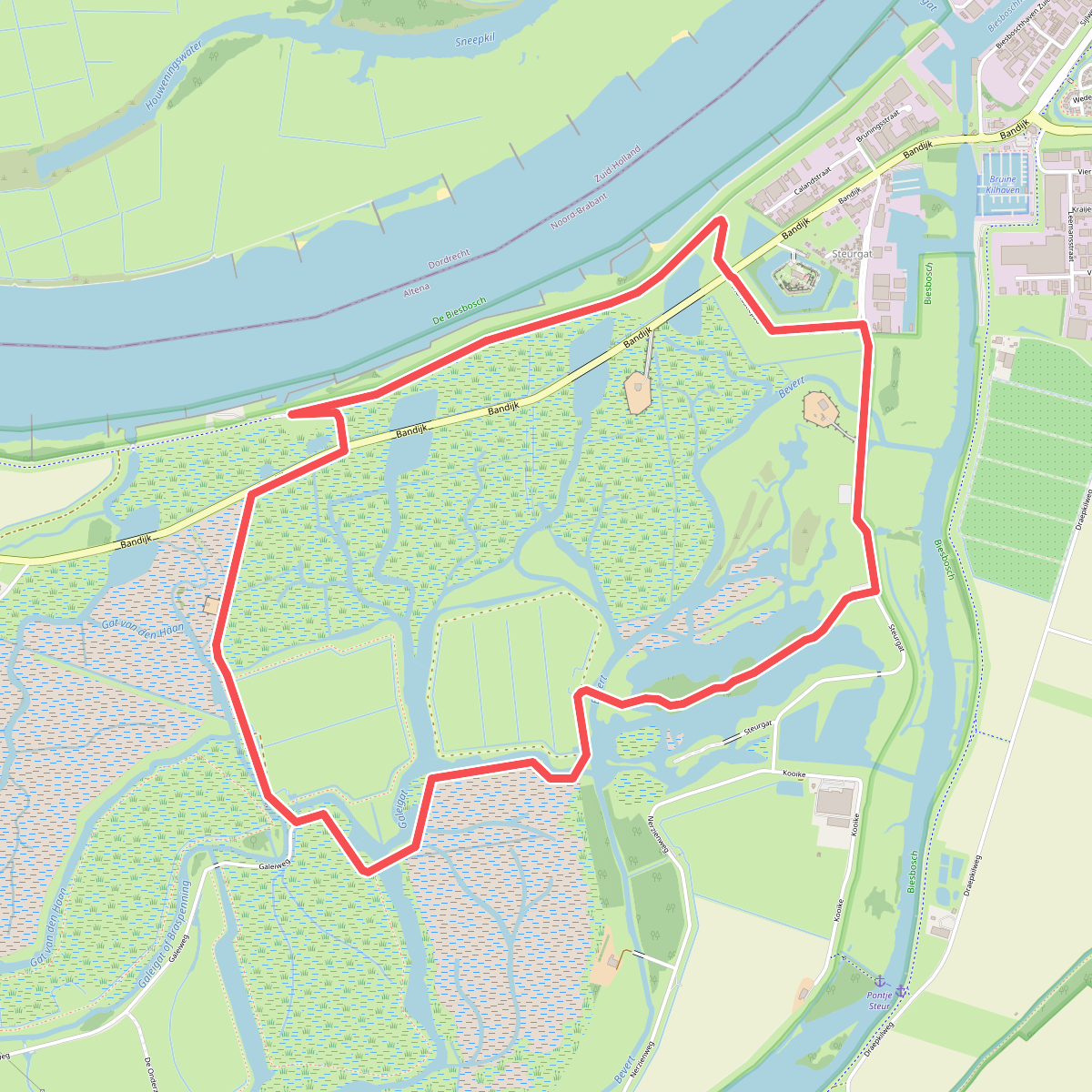 Wandelroute Noordwaard