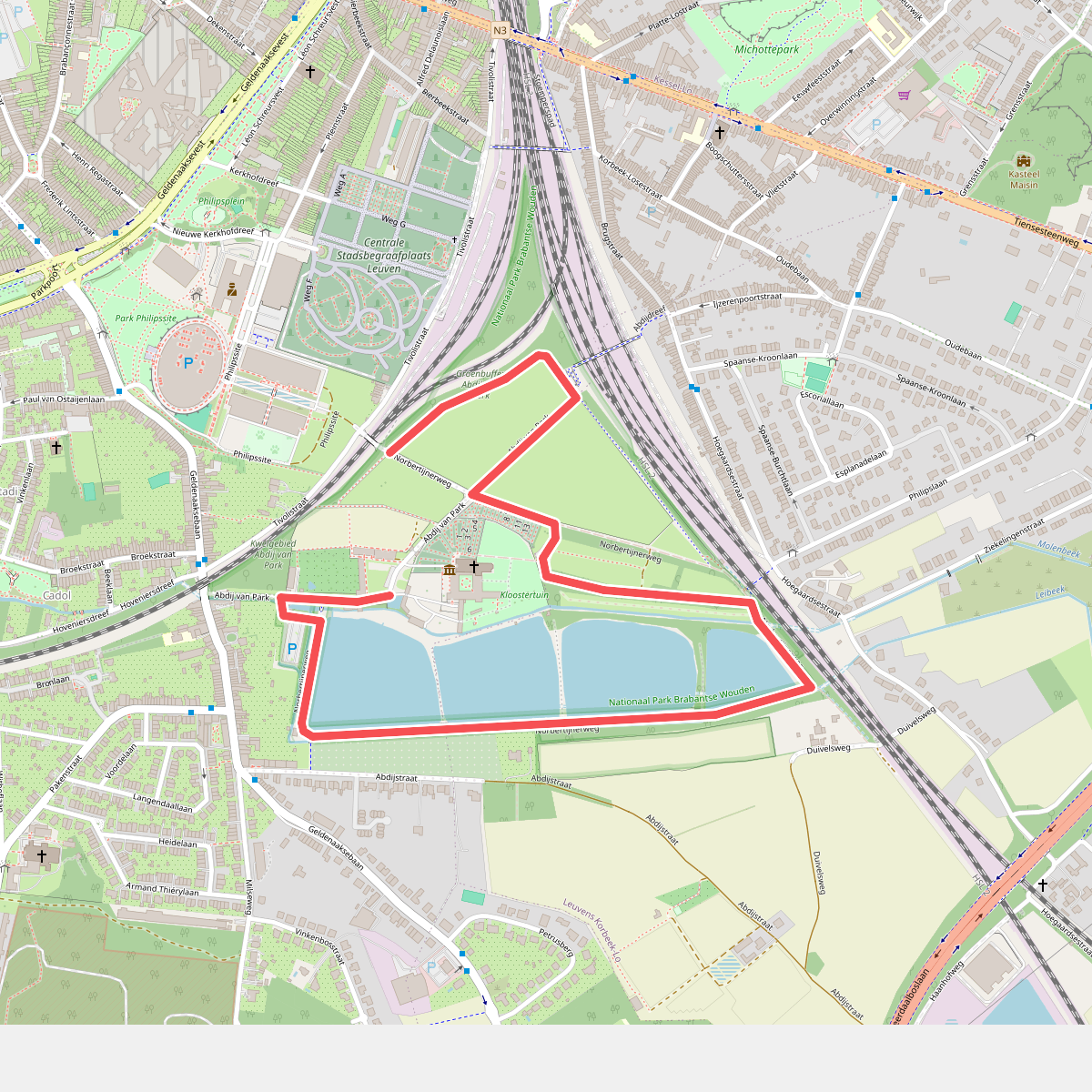 Wandelparcours Abdij van Park