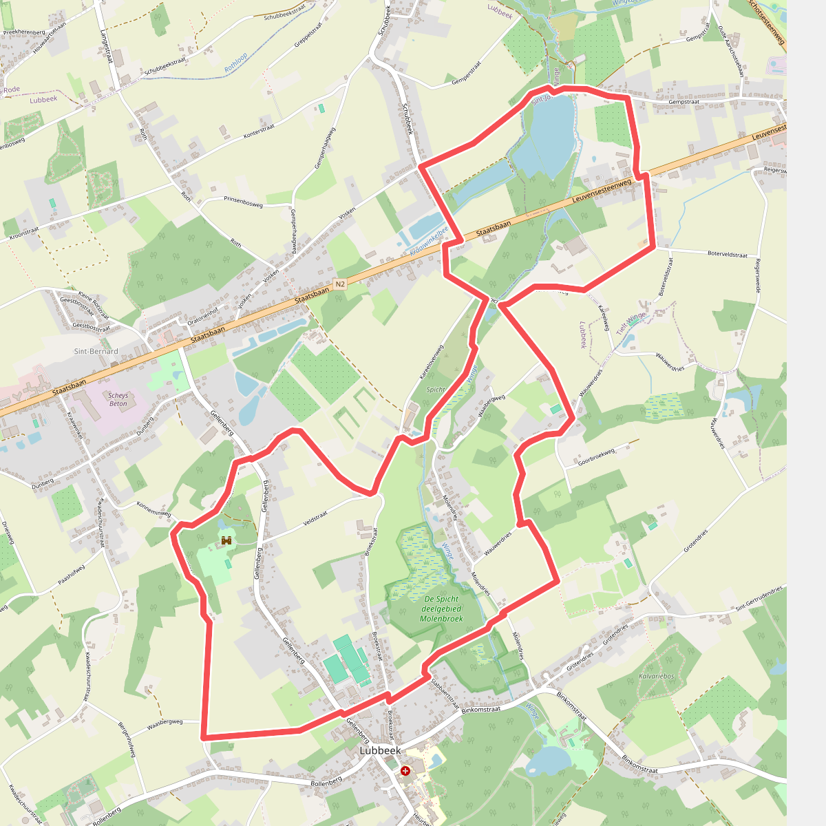 De Spichtwandeling Rode Driehoek