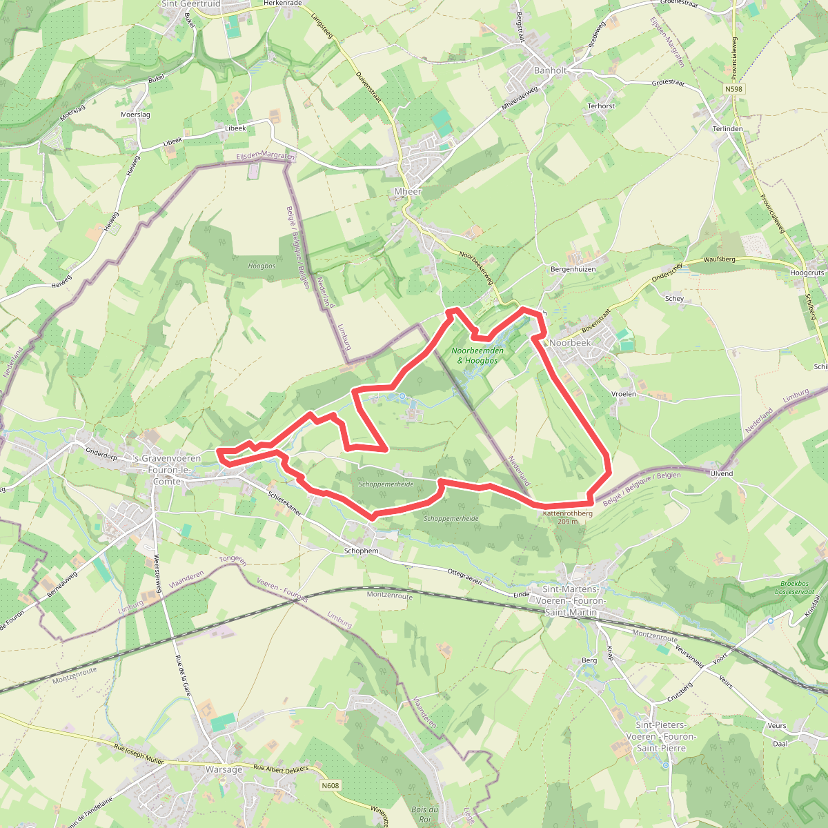 Altenbroek wandeling vanuit Noorbeek
