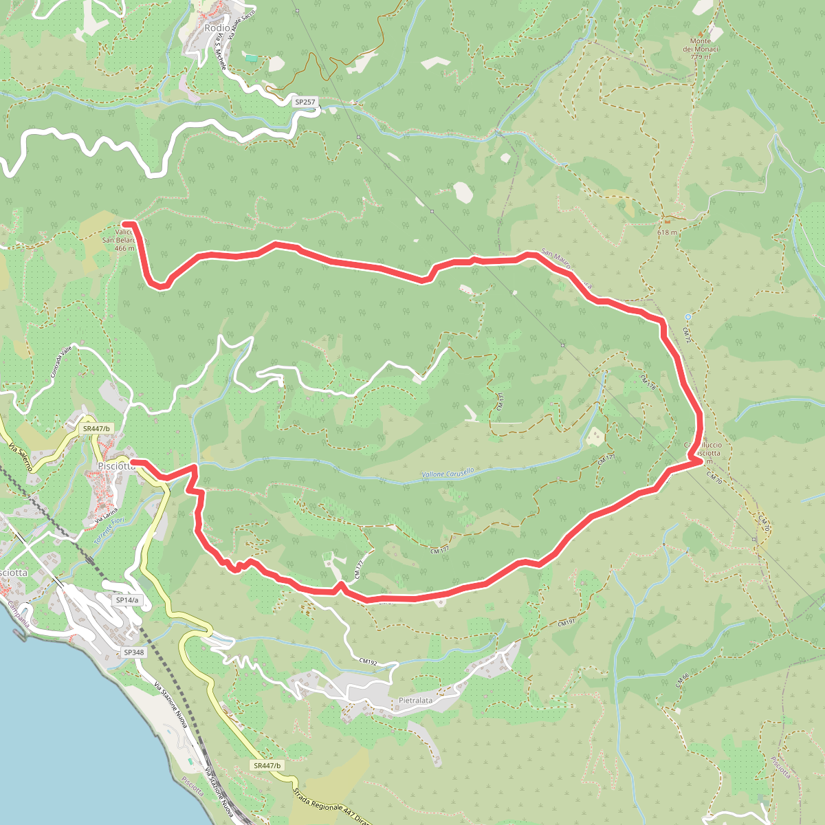 Sentiero Corbezzoli e Castelluccio
