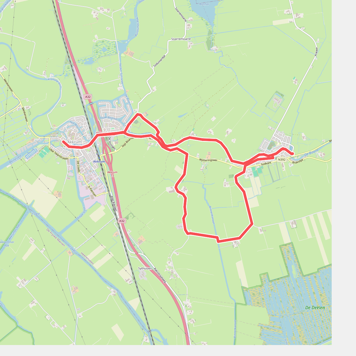 Op ontdekking tussen Boarn en Akkrum | Wandelroute