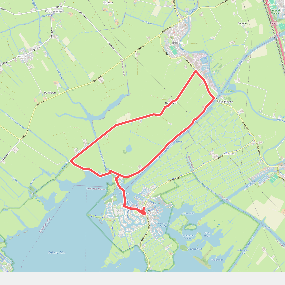 Wandelroute met de pont naar Abbenwier